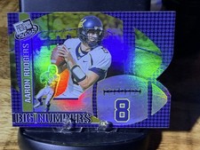 2005 Press Pass Big Numbers #BN17 Aaron Rodgers Die Cut Insert Rookie Card. rookie card picture