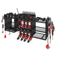 Uimoso Power Tool Organizer with Charging Station and 8-Outlet Drill Rack
