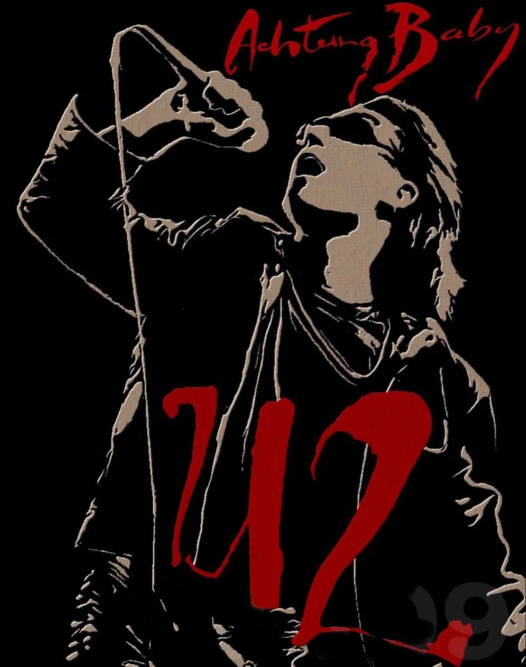 T-shirt U2 U 2 musica rock logo nero -1252 - Immagine 2 di 2