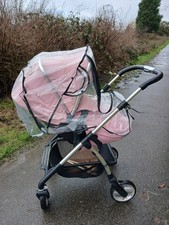 Silver Cross Wayfarer Grey Carrycot With Pink Toddler Seat Good Condition
