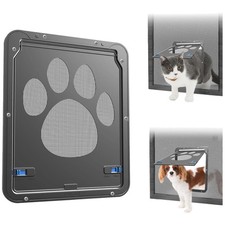 Small Pet Door for Screen - Magnetic Self-Closing