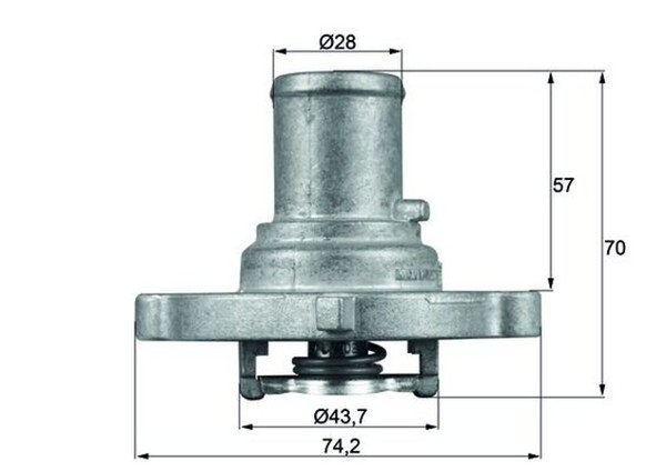 Mahle Thermostat KüHlmittel TI 122 87D FüR Fiat Musa Lancia Ypsilon Stilo Punto-image