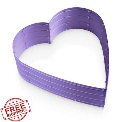 Plant and Plot Purple Raised Garden Bed Planter Large Metal Garden Box Tool-Free