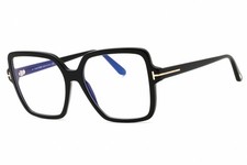 TOM FORD FT6063-B 001 Eyeglasses Shiny Black Clear Frame 56mm