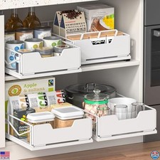 Pull Out Cabinet Organizer - Slide Out Drawer for Kitchen  Bathroom Storage