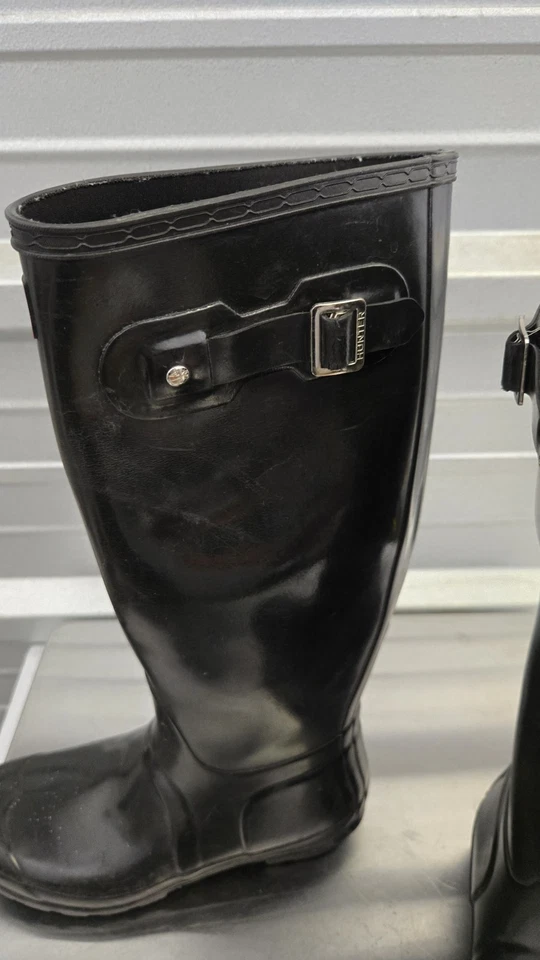 Botas de lluvia altas originales Hunter negras para mujer talla US 7 Foto 2 de 4