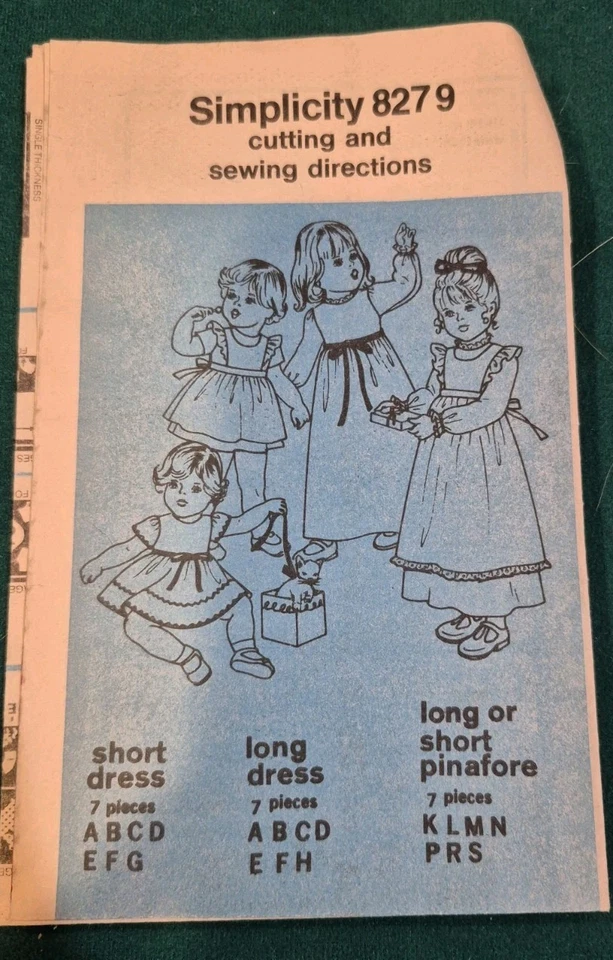 Lot 3 Vintage Simplicity Sewing Patterns Child Toddler #5165 #6236 #8279 Cut - Image 4 of 4