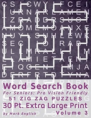 Word Search Book For Seniors: Pro Vision Friendly, 51 Z -  NEW Mark English 2020