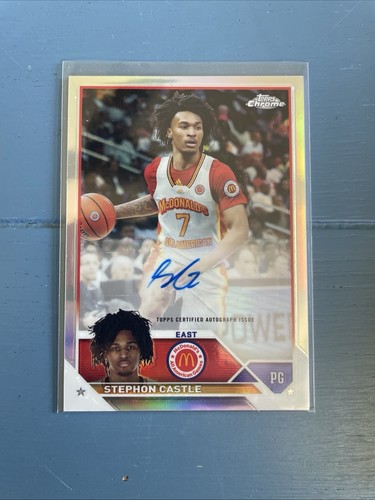 Stephon Castle #CA-SC 2023 Topps Chrome McDonald's All American Autographs card