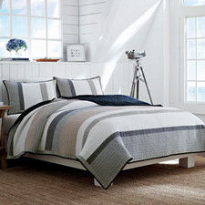 Nautica King Tideaway Quilt Reversible Cotton Coastal Bedding