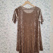 Molly Green Women’s Mauve Velour Babydoll Mini Dress 90s Y2K Fairycore S