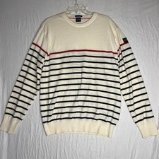 Paul  Shark Yachting Sweater Mens XL Merino Wool Ultrafine Striped Made Italy