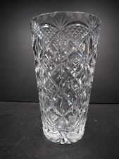 Vintage c1970 Thomas Webb & Corbett Cut Crystal Heavy 2.8kg Large 27cm Tall Vase