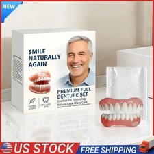 Full Denture Set for Men and Women Upper and Lower Denture False Teeth Resin USA