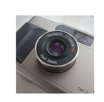 【値下げ】CONTAX T2 Carl Zeiss Sonar 2.8/38 CONTAX T2 Carl Zeiss Sonnar 2.8/38 T Compact Film Camera Silver