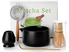 20OZ Matcha Whisk Set - 5PCS Matcha Set Includes Macha Bowl with Spout, Bambo...