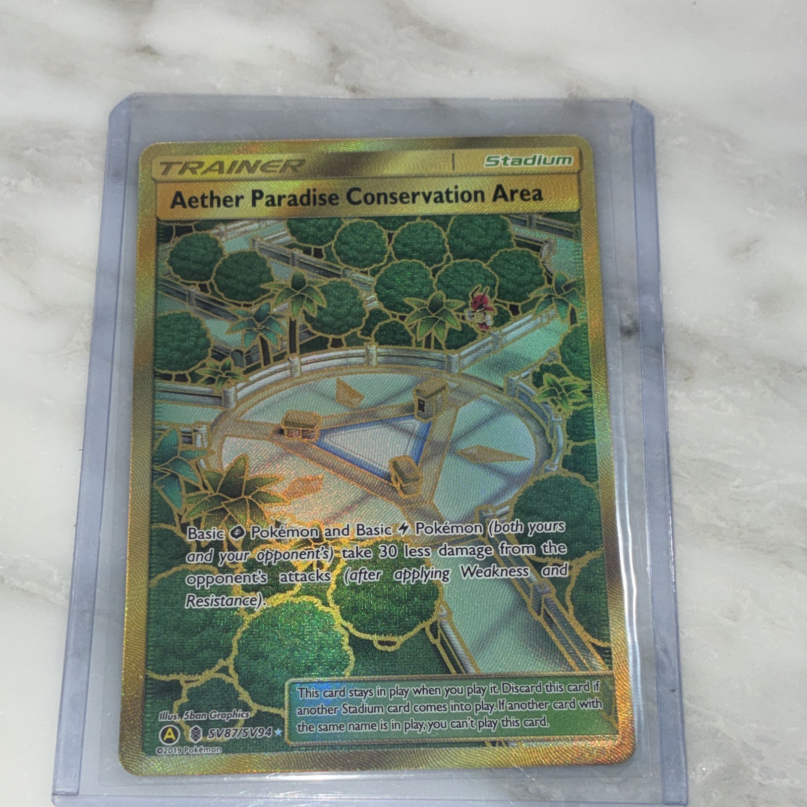 Pokemon Aether Paradise Conservation Area SV87/SV94 Shiny Holo Rare Holo 2019
