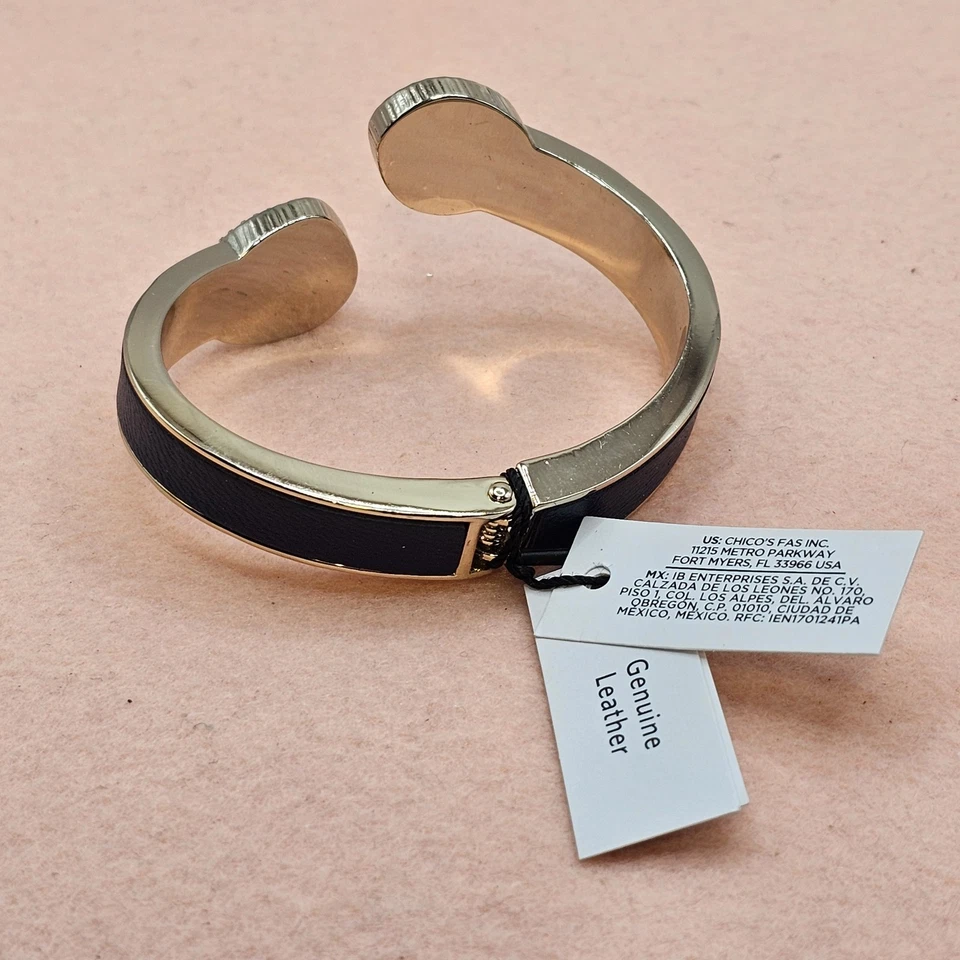 NUEVO Brazalete Casa Blanca Mercado Negro Esmalte Cristal Círculo Boho Chic Foto 3 de 4