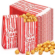400 Pcs Small Paper Popcorn Bags, 1 Oz Movie Night Pop Corn Bags, Oil-proof P...