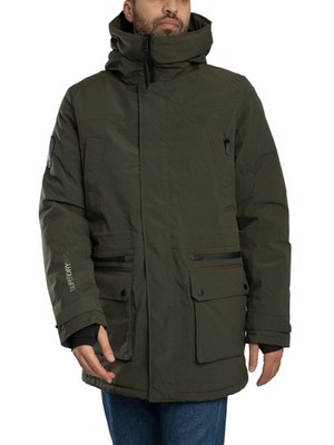 Superdry Herren Gepolsterte City-Parka-Jacke, Grün