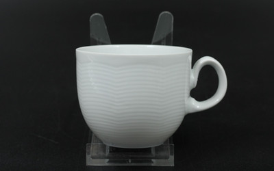 Arzberg Swingline White Sky weiß Kaffeetasse Tasse aus Porzellan H 6,5 cm