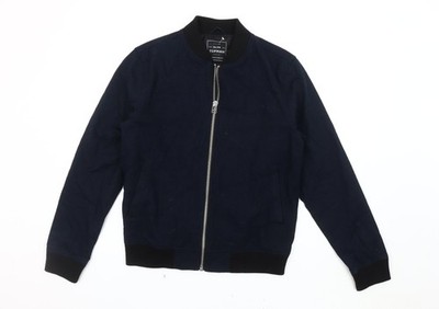 Topman Bomberjacke Herren Blau M Baumwolle Freizeit 96cm-101cm