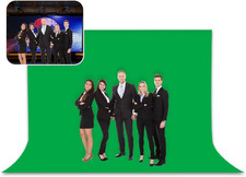 10 Ft x 12 Ft Photography Backdrop Green Screen, Green Screen Non-Reflective