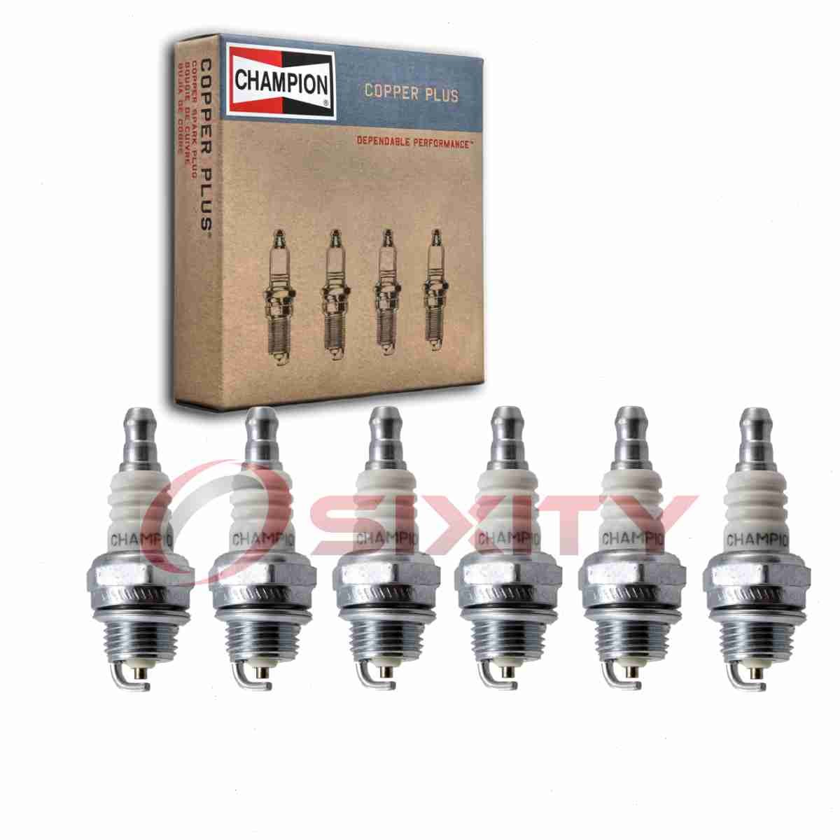 6 pc Champion Copper Plus 853 Spark Plugs for WS8F WS7F W22MPU CS42S CJ7Y yy