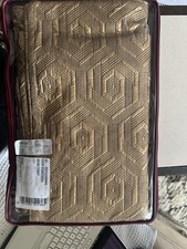 New 2 Frette Solar Cushion Euro Shams Gold Geometric Made in Italy