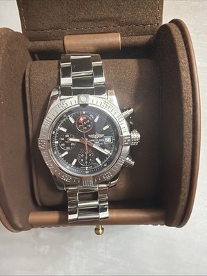 Breitling Super Avenger II Automatic, Black Dial,Steel Bracelet, Box/Papers