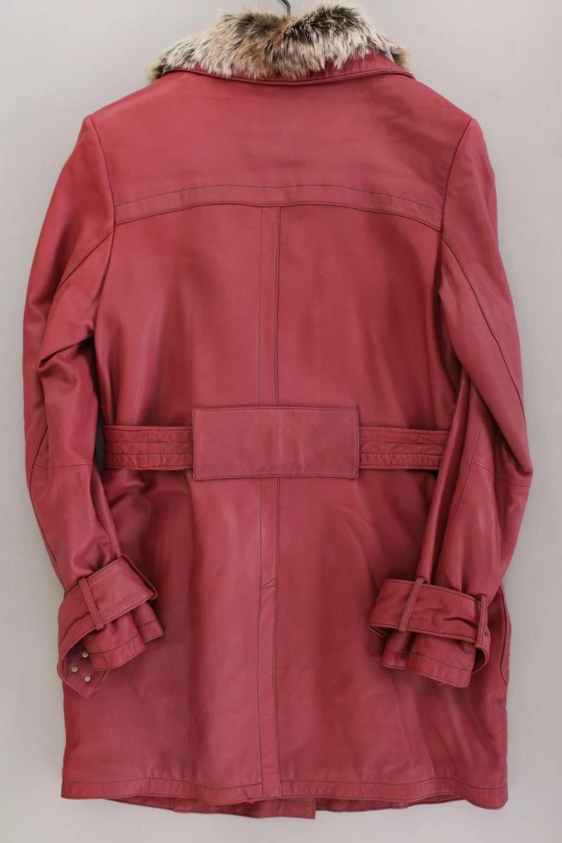 ✨ Apart Ledermantel Classic Mantel für Damen Gr. 38, M neuwertig Vintage rot ✨