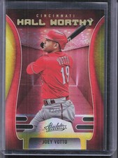 2022 Panini Absolute #HW-6 Joey Votto Hall Worthy Spectrum Gold #/25