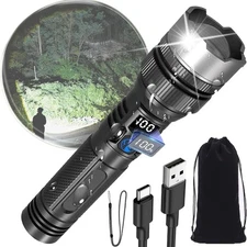 2025 The Ultimate Survival Flashlight, LED Rechargeable Flashlights, IPX7 Wat...
