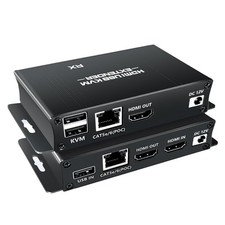 HDMI USB KVM Extender Kit, BolAAzuL 60M HDMI KVM USB Extender 1080P Over RJ45...