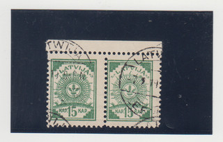 LATVIJA.1919 SYMBOLIK .MI 5A WAAGERECHTE PAAR.