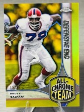 🏆🏈BRUCE SMITH 2024 Topps Chrome All-Chrome Team Yellow /75 #BILLS LEGEND!🏈🏆
