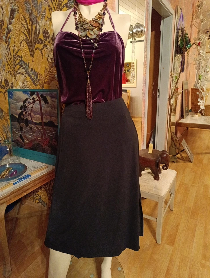 Rock Biba 40 L schwarz assymmetrisch fallend jersey stretch Microfaser wie neu - Bild 3 von 4