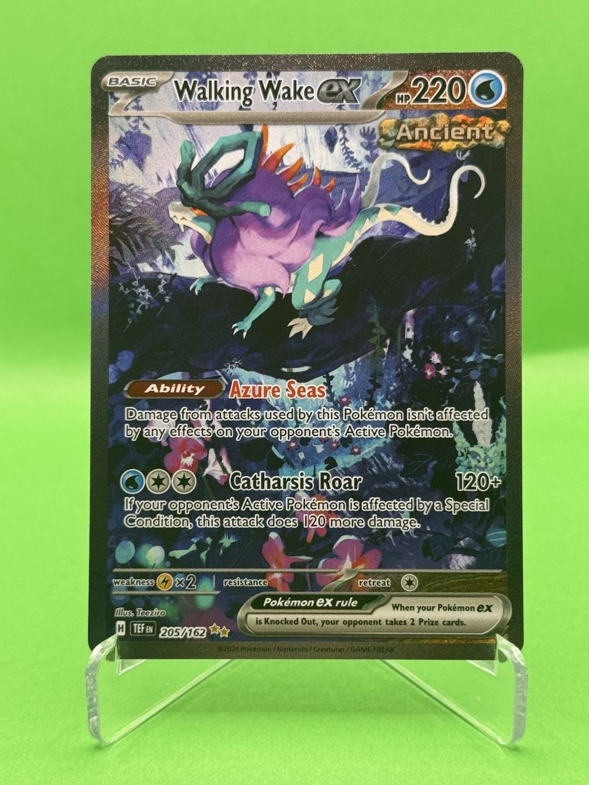 Walking Wake ex 205/162 Special Illustration Rare Temporal Forces Pokemon NM