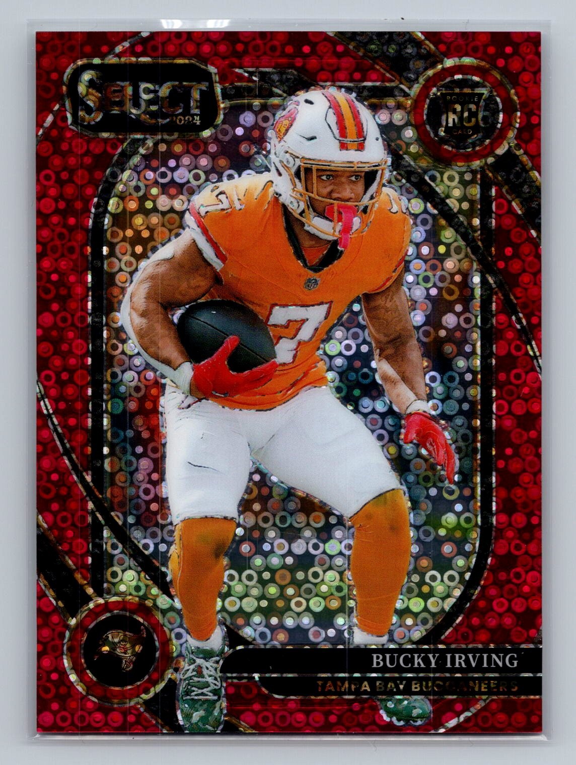 2024 Panini Select #239 Bucky Irving Red Disco Prism #/49