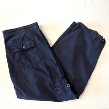 Pilcro Anthropologie Womens 31 Navy Blue Utility Cargo Hiking Pants Lightweight