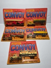 Lot of 5 Vintage Matchbox 1983 Convoy Trucks In Packaging