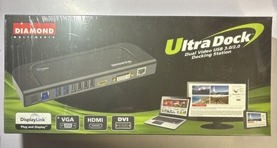 Diamond Multimedia Ultra Dock Dual Video USB 3.0/2.0 Docking Station - SEALED