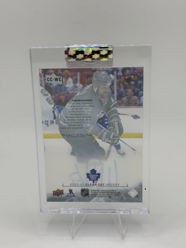 22-23 Clear Cut Hockey Legend Base Auto CC-WC Wendel Clark (24-25 Update) - Image 2 of 2