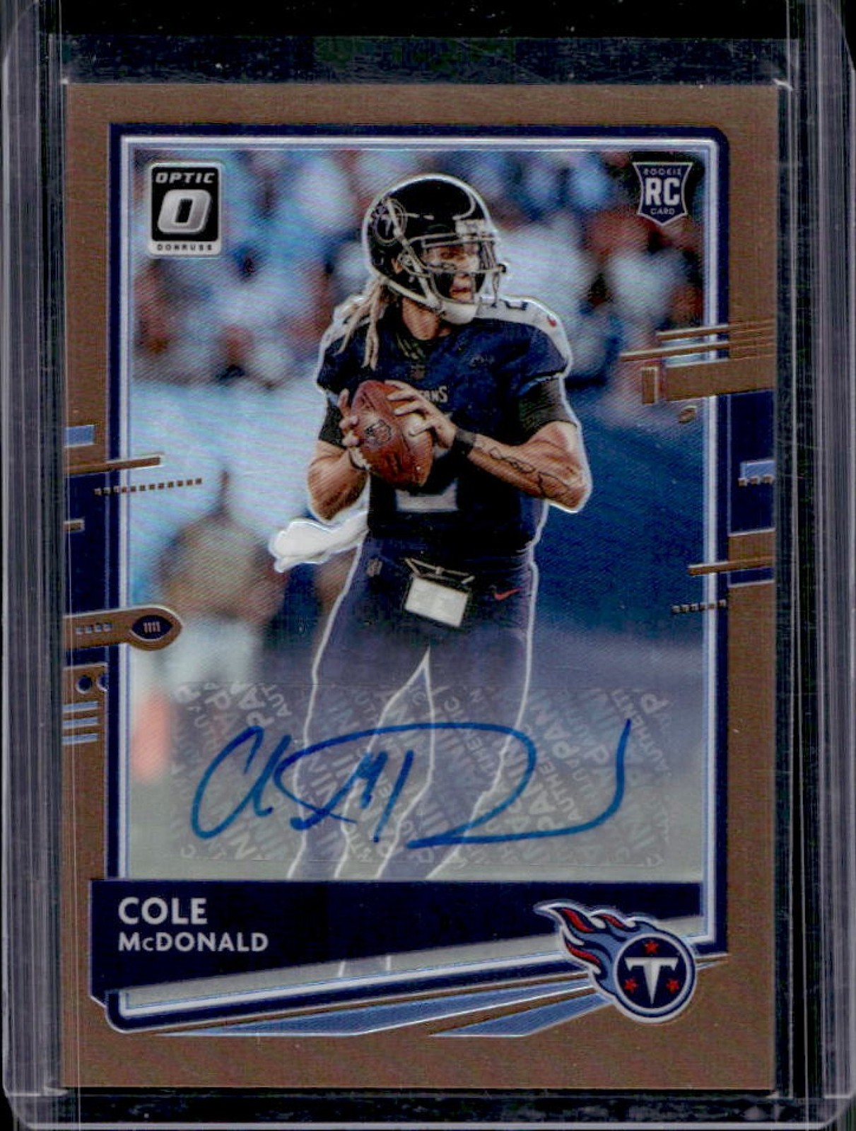 Cole McDonald Panini Donruss Optic #148 Autograph-Bronze