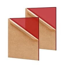 Eszeoee 2 Pack 12'' x 16'' Translucent Red Acrylic Sheet, 3mm Thick Acrylic P...