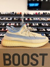 Adidas Yeezy 350 V2 Linen Size 10.5 Brand New FY5158 Blue Yellow