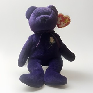 Ty Beanie Baby 💎PRINCESS the Diana Bear from 1997 🔥 RARE & RETIRED! 🔥MINT! 🐻