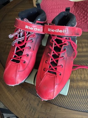 Riedell Dart Quad Roller Skates Black And Red Size 10.5 Mens