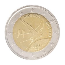 Estonia 2 euro 2023 Estonian national bird, the barn swallow UNCIRCULATED