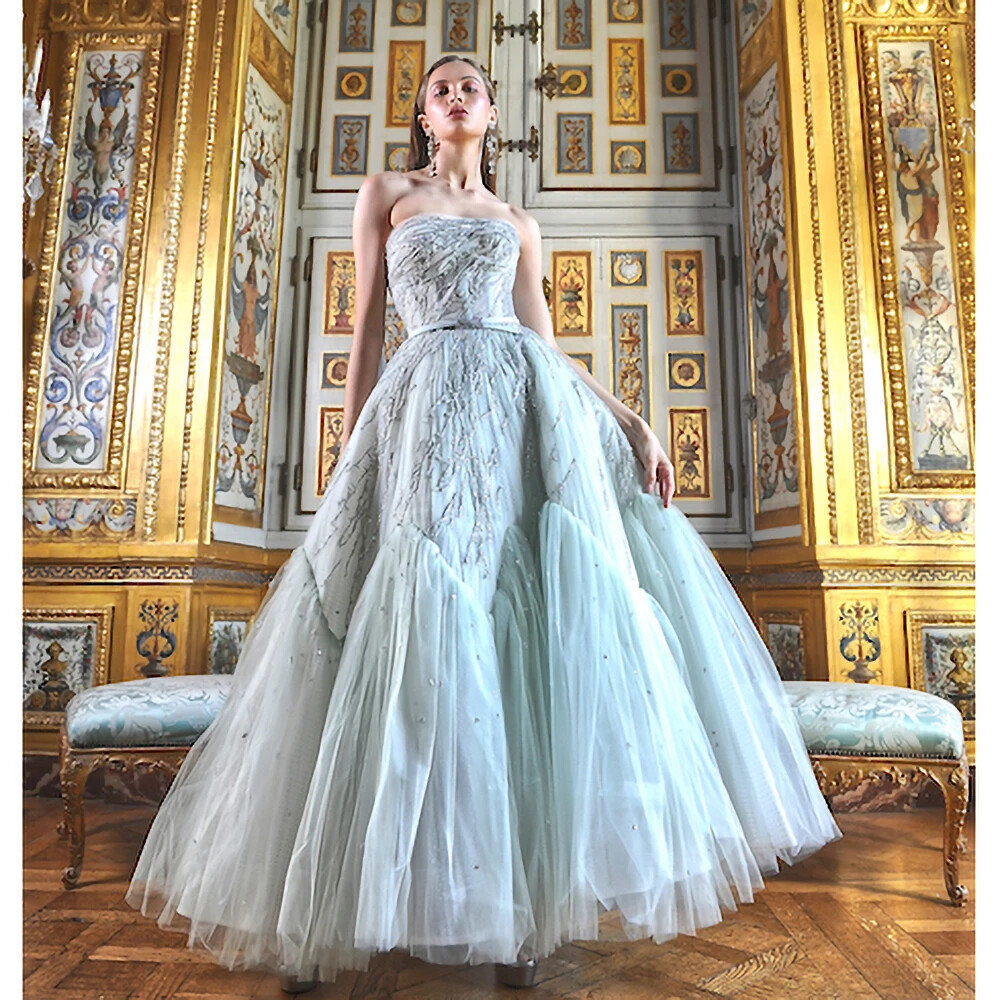 Elegant Prom Dress Fashion Beading Sequined Evening Gowns Party Dresses